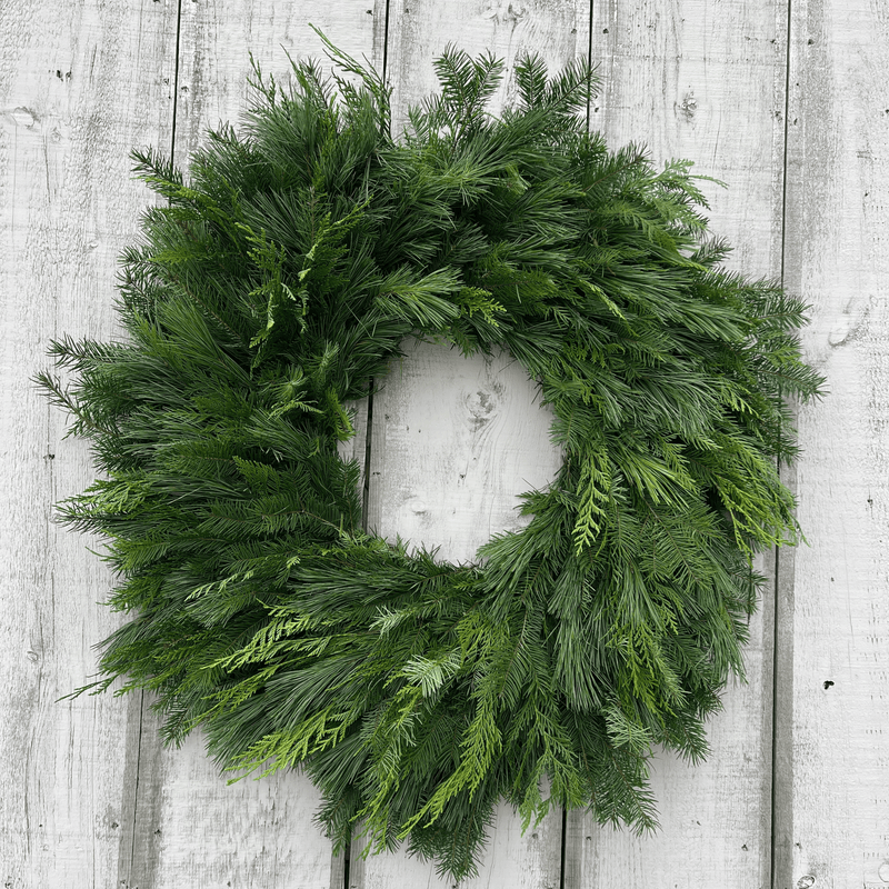 Fresh Evergreen Wreath (Pre-Made)