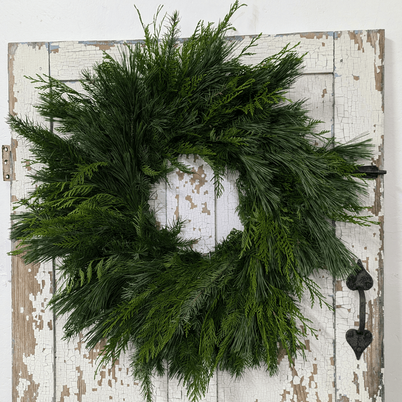 Fresh Evergreen Wreath (Pre-Made)