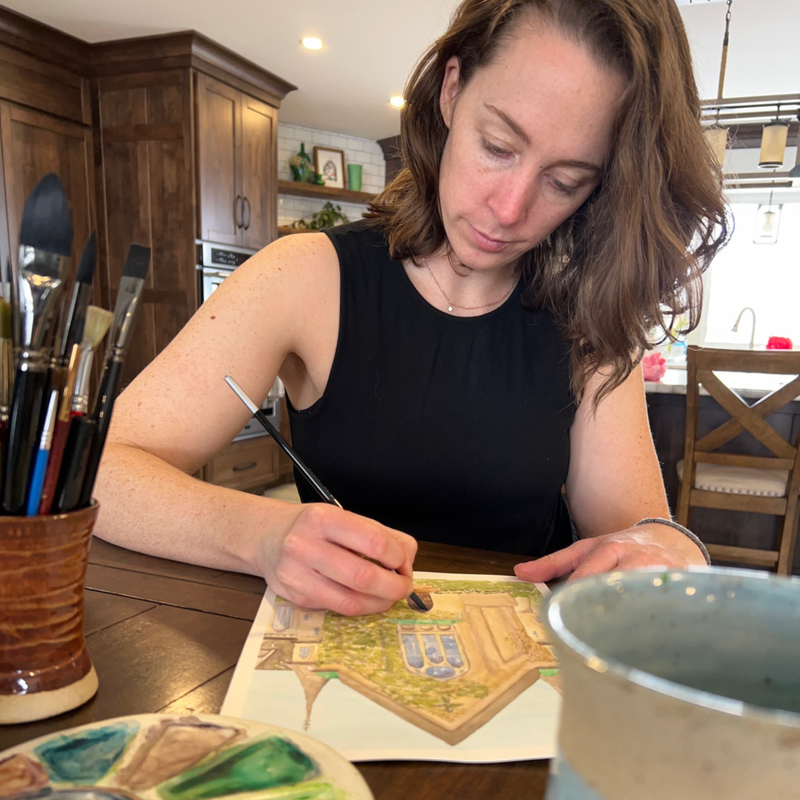 Watercolours in the Flower Field (Aug 19)